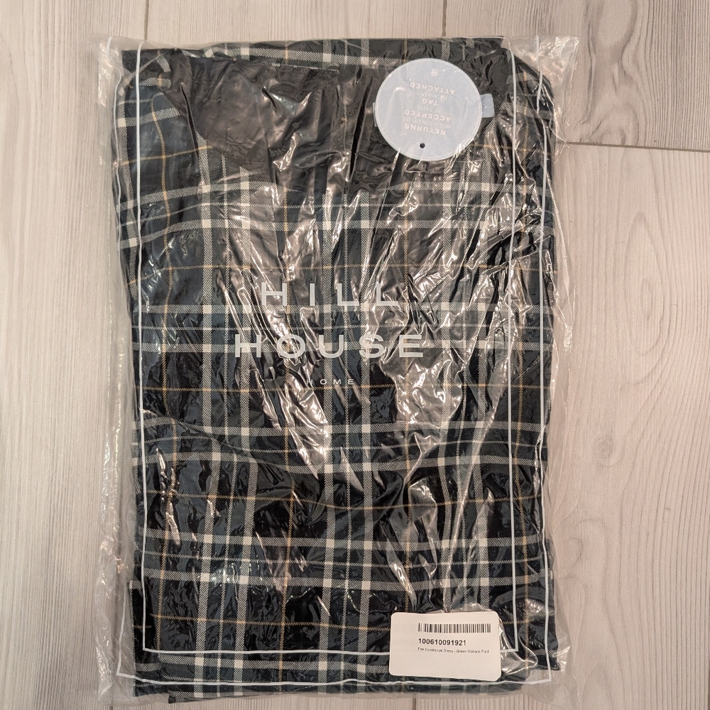 Hill House The Constance Dress Green Wallace Plaid Size Medium NWT - Picture 4 of 6